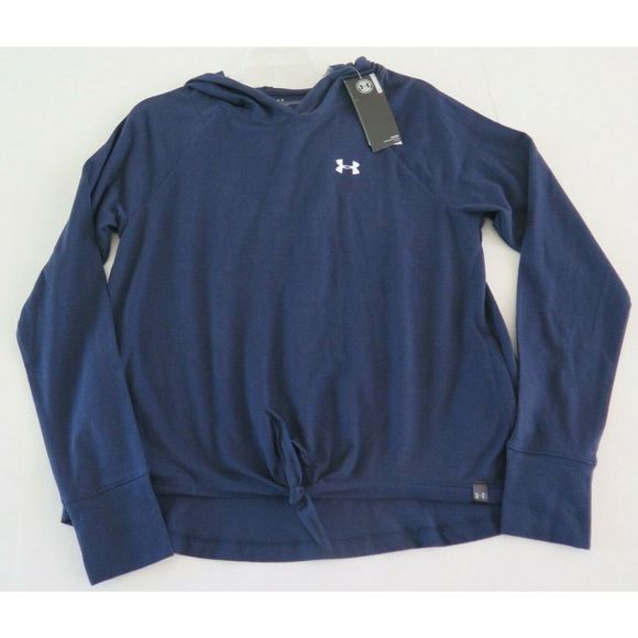 Under Armour UM2260 Women's Sz M Navy Blue Lightweight Sweatshirt - Picture 1 of 5
